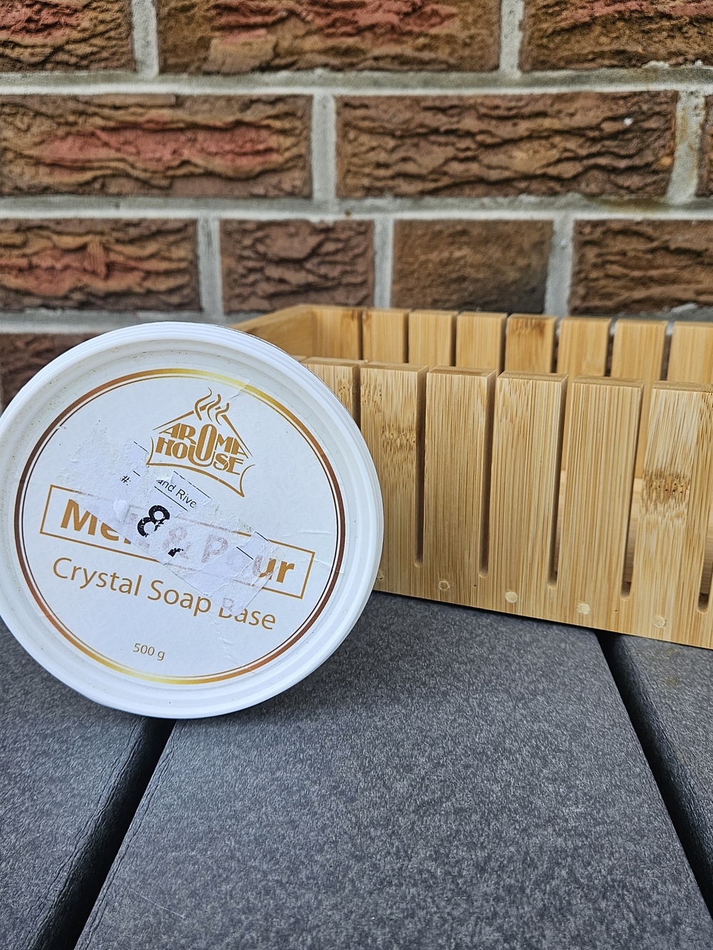 Soap Making Bundle – Bamboo Cutting Box + 500g Melt & Pour Base
